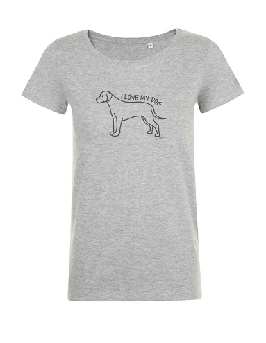 Dámske tričko sivé - pes