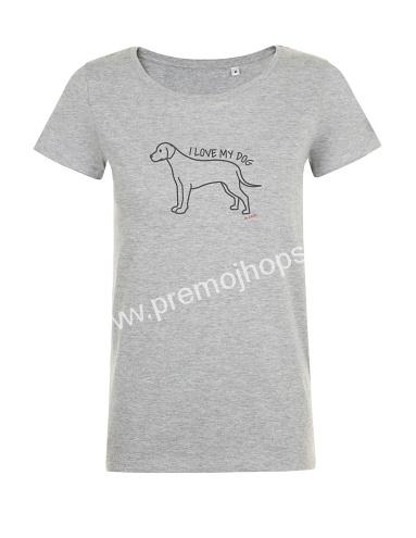 Dámske tričko sivé - pes