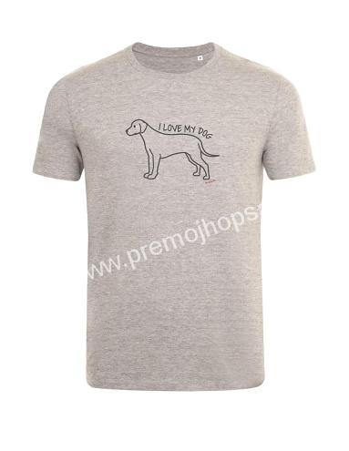 Pánske tričko sivé - pes