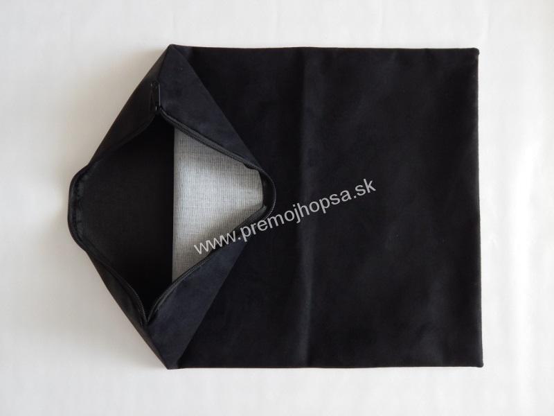 Návlečka na vnútorný vankúš pelechu - Black Alcantara - XL